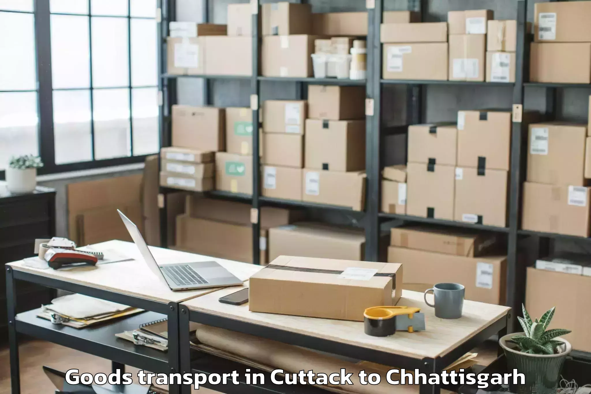 Quality Cuttack to City Center Mall Raipur Goods Transport